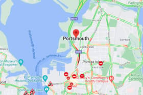 As expected, traffic is building in Portsmouth as people drive into the city ready for the celebrations for Pompey FC thsi afternoon. 