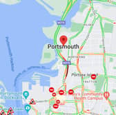 As expected, traffic is building in Portsmouth as people drive into the city ready for the celebrations for Pompey FC thsi afternoon. 