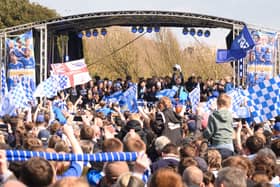 Portsmouth men's and women's team finished the day of celebrations on stage together as they celebrated each others incredible seasons.