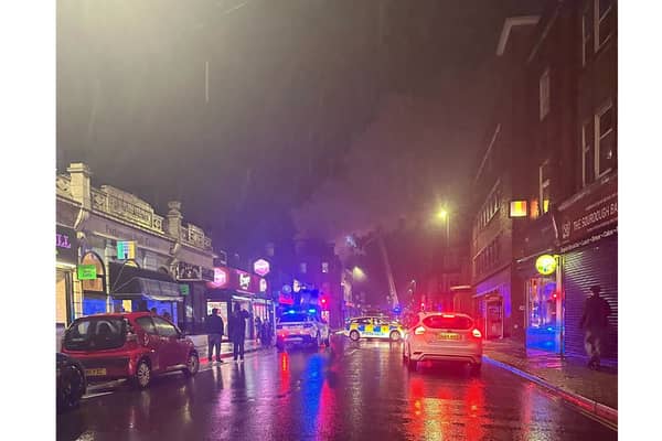 Fire fighters and police officers have dealt with a blaze in Southsea over night. 