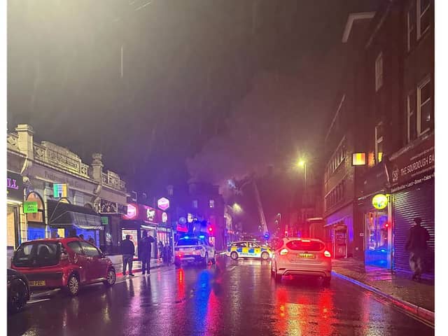 Fire fighters and police officers have dealt with a blaze in Southsea over night. 