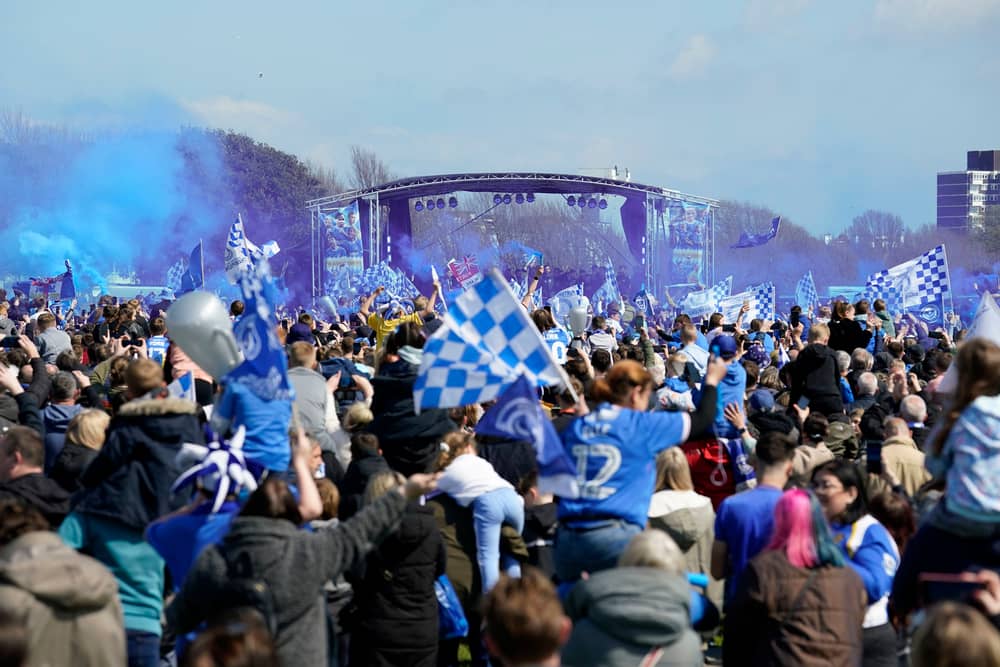 Pompey have apologised over sound issues which impacted the Southsea Common celebrations. Pic:  Andrew Matthews/PA Wire.