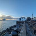 I visited a wonderful Old Portsmouth beauty spot to enjoy an peaceful seafront view at sunset.