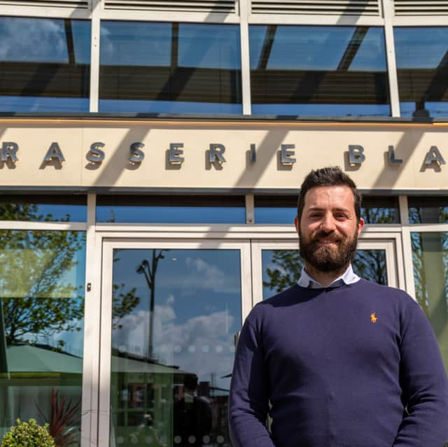 Marco Tortorici (33) General Manager at the newly refurbished Brasserie Blanc in Gunwharf. Picture: Mike Cooter (280424)