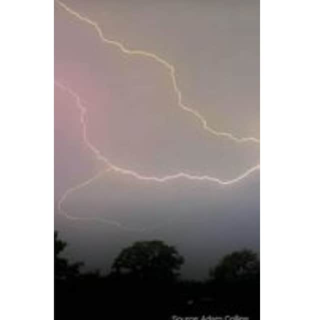 Adam Collins captured the lightning filling the skies above Fareham