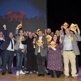 The Liberal Democrats celebrate their success after winning the most seats - but still have no overall control of the council