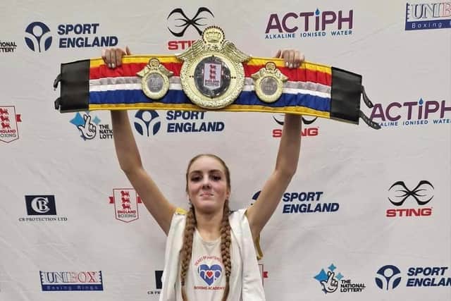 Heart of Portsmouth's Sienna Langdown after her England Boxing National Junior Championships victory.