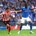 Omar Bogle played for Pompey in the 2018/19 EFL Trophy final. He is now without a club at 30. (Photo by Jordan Mansfield/Getty Images