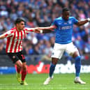 Omar Bogle played for Pompey in the 2018/19 EFL Trophy final. He is now without a club at 30. (Photo by Jordan Mansfield/Getty Images