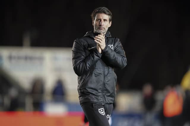 Danny Cowley was sacked as Pompey head coach in January 2023 following a 3-1 home defeat to Charlton. Picture: Jason Brown/ProSportsImages