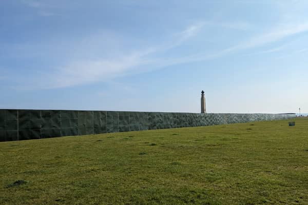 Huge green hoardings have been placed around a large area of Southsea Common in preparation for the D-Day Commemorations