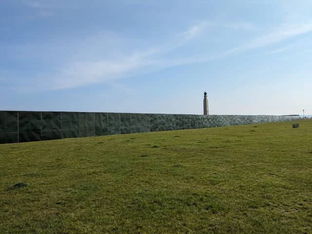 Huge green hoardings have been placed around a large area of Southsea Common in preparation for the D-Day Commemorations
