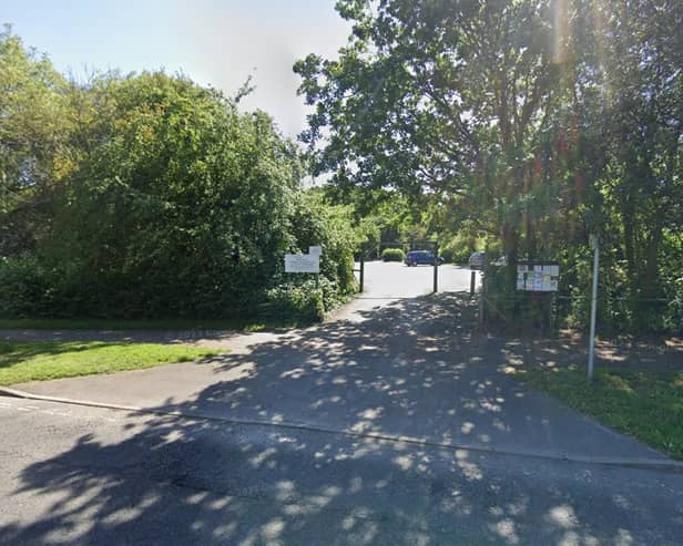 A man flashed a group of girls on a footpath through the cricket ground in Turnpike Way, Hedge End, on May 7. Picture: Google Street View.