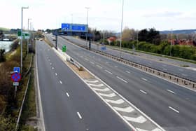 Injuries have been reported from a crash on the A27 involving an overturned vehicle.