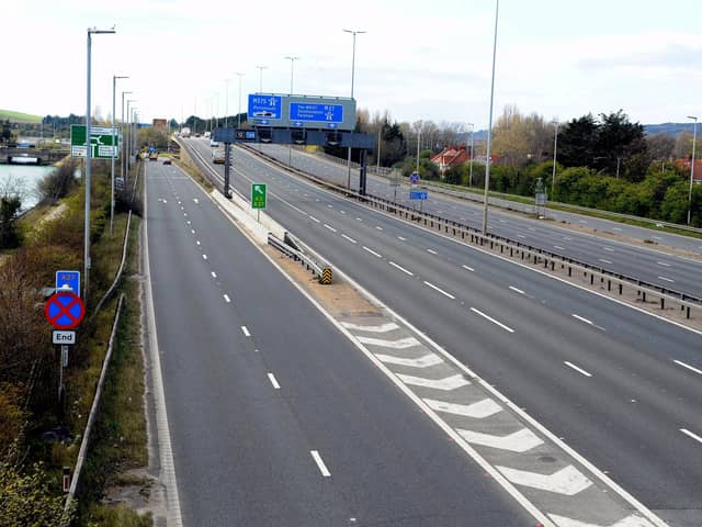 The collision between a car and pedestrian took place on the A27 near Portsmouth, at the exit for Eastern Road. Parts of the M27 and A27 eastbound were shut.