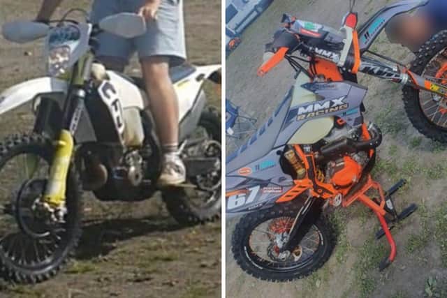 One of the bikes, the orange KTM, was seen in the Southampton area. Picture: Hampshire and Isle of Wight Constabulary