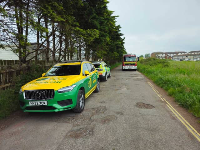 Ambulance and fire crews are currently dealing with a situation in Eastney. Picture by Stu Vaizey.
