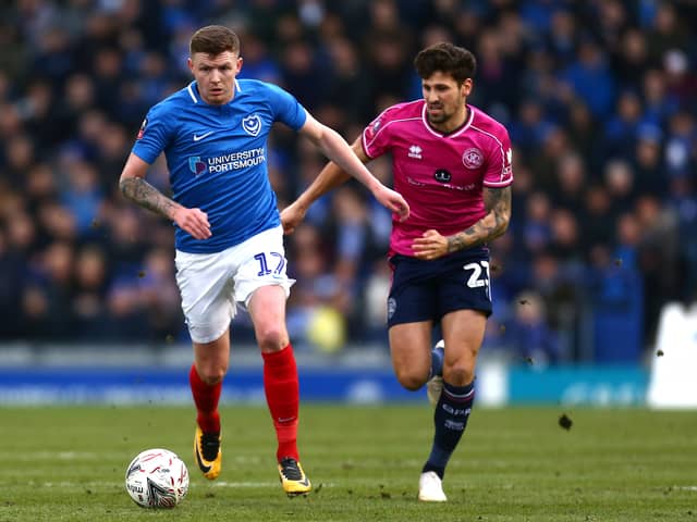 Dion Donohue played for Portsmouth after being signed by Paul Cook. He is now playing his club football in Wales. (Photo by Jordan Mansfield/Getty Images)