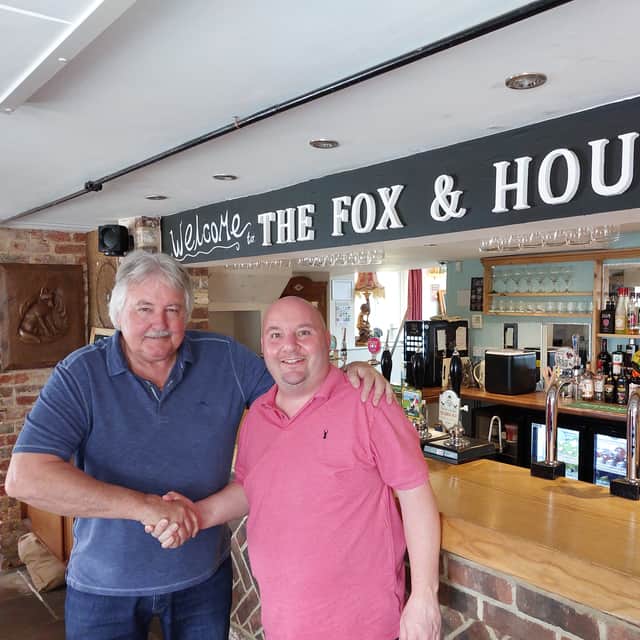 Rob Stark welcomes Chris Moore as the new landlord of the Fox & Hounds in Denmead.