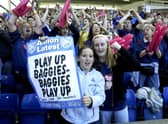 Pompey fans cheer on West Brom at The Hawthorns in 2005 to relegate Southampton. Pic: PA