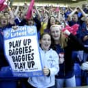 Pompey fans cheer on West Brom at The Hawthorns in 2005 to relegate Southampton. Pic: PA