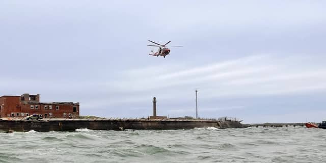 RNLI volunteers have rescued a 22-year-old who found herself injured and in the water near Fraser Range.
Due to 'challenging' conditons, she had to airlifted out of the water.
Picture: RNLI/ Luke Kierman