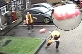 Gas cannister exploded after being incorrectly thrown out with household rubbish