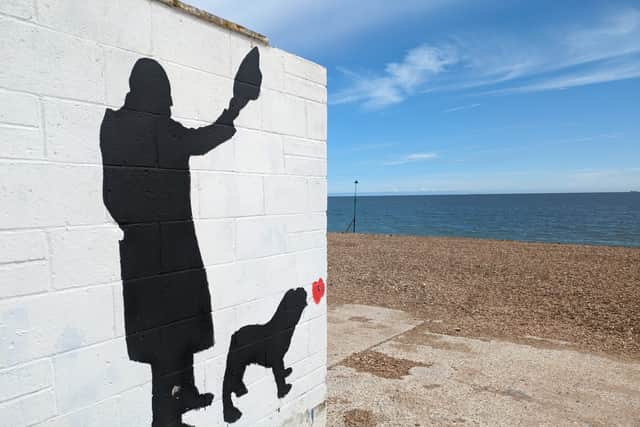 A Second World War themed mural has appeared on the Southsea seafront ahead of the highly anticipated 80th anniversary of D-Day next month.