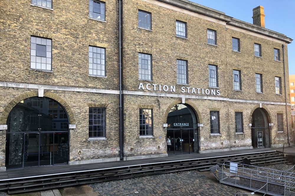 Boathouse 6 which is home to No6 Cinema and Action Stations in the Historic Dockyard