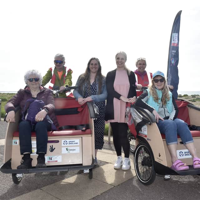 Cycling without Age, managed by the You Trust, offered taster rides at Eastney as they search for funds to secure their future, on Friday, May 17, 2024.