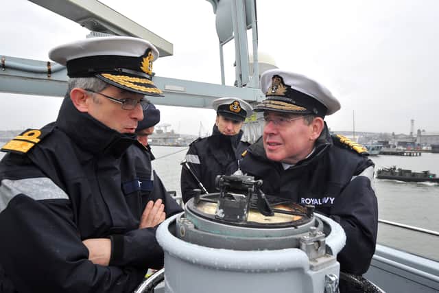 Sir Clive Johnstone, president of the Royal British Legion, leaves behind his widow Alison and their two daughters, Phoebe and Emily. Picture: Royal Navy.