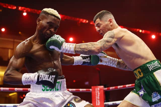 Portsmouth's Mark Chamberlain stunned on the world stage with a first round stoppage win over Joshua Oluwaseun Wahab in Riyadh, Saudl Arabia. Pic: Getty