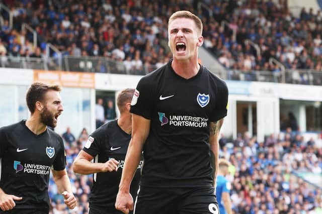 Ex-Pompey striker Oli Hawkins has been made available for transfer by Gillingham. Picture: Joe Pepler