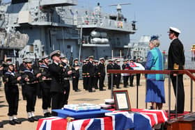 HMS St Albans has officially re-joined the fleet following a major life-extending revamp. A rededication ceremony took place on Sunday, May 19. Approximately 160 friends and family of the ships company in attendance, alongside the ships sponsor Lady Essenheigh and other VIPs and dignitaries. Picture: Royal Navy.