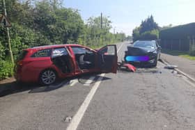 Severe traffic disruption is taking place following the crash in Havant Road, Hayling Island. Picture: Hampshire Roads Policing Unit.