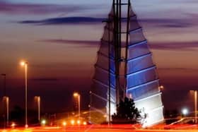 The M275 will be shut overnight as maintenance work will be carried out to the Tri-Sails, also known as the Sails of the South, in Portsmouth. Picture: Portsmouth City Council.