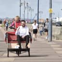 Cycling without Age volunteer pilot, Debbie Pentland, took me for a ride through Southsea.