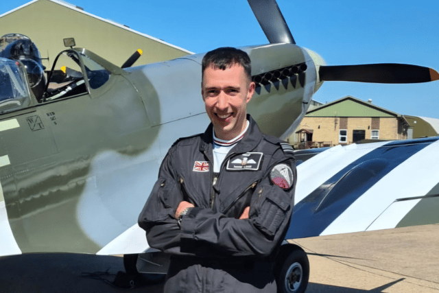 Squadron Leader Mark Long has been named as the victim of the fatal Spitfire crash near RAF Coningsby. (Credit: MoD/PA Wire)