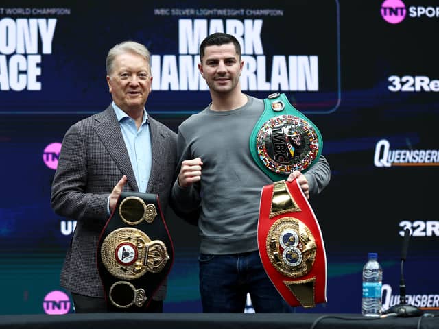 Mark Chamberlain, right, has been told by Frank Warren he's close to fighting for a world title. Pic: Getty.