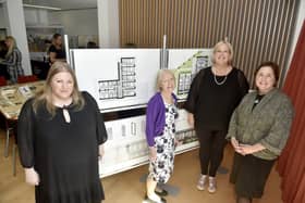 Pictured is: (l-r) Donna Jones, Hampshire and the Isle of Wight police and crime commissioner, Gill Butler, chair of trustees, Claire Lambon, CEO for Stop Domestic Abuse and Nicole Jacobs, domestic abuse commissioner for England and Wales. 

Picture: Sarah Standing (240524-3104)