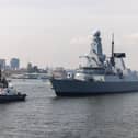 HMS Duncan has been deployed to the Red Sea to protect vital trade routes and merchant ships from Iranian-backed Houthi rebels in Yemen. Pictured is the Type 45 destroyer Heading out of HMNB Portsmouth on May 27.