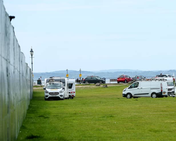 Travellers have set up on Southsea Common. 
Picture credit: Chris Moorhouse