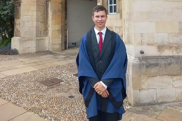 Daniel Simojoki studies history at the University of Cambridge, and has always lived in Fareham. Picture: PA.