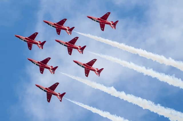 The Red Arrows flypast