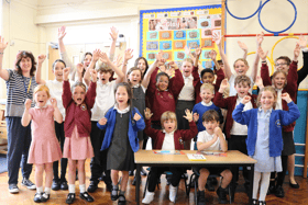 Cheers all round for Meon Way Federation as they gain their Artsmark award.