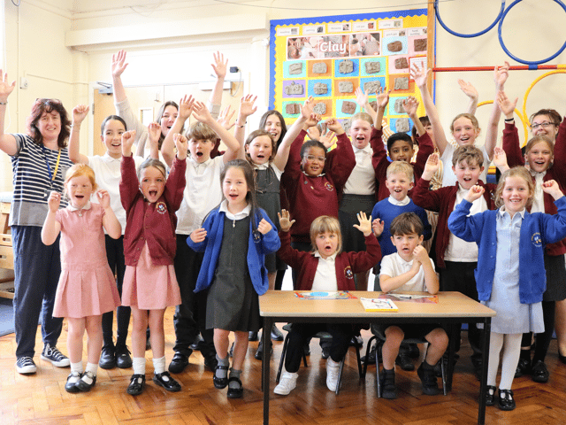 Cheers all round for Meon Way Federation as they gain their Artsmark award.