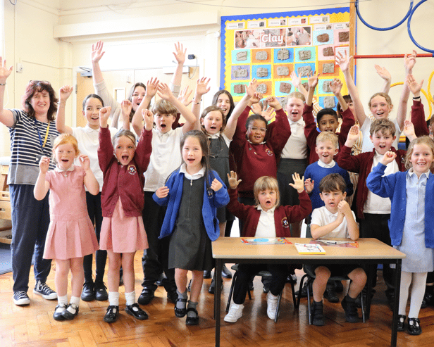 Cheers all round for Meon Way Federation as they gain their Artsmark award.