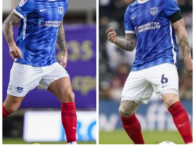 Pompey skipper Marlon Pack, left, and Connor Ogilvie, right, are set to extend their Fratton stays. Pic: Jason Brown.