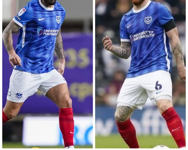 Pompey skipper Marlon Pack, left, and Connor Ogilvie, right, are set to extend their Fratton stays. Pic: Jason Brown.