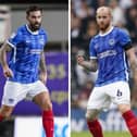 Pompey skipper Marlon Pack, left, and Connor Ogilvie, right, are set to extend their Fratton stays. Pic: Jason Brown.